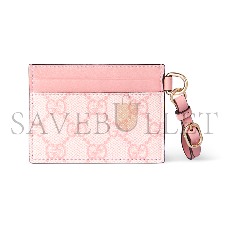 GUCCI GG EMBLEM CARD CASE WITH STRAP 819121 (10*7cm) GUCCI GG EMBLEM CARD CASE WITH STRAP 819121 (10*7cm)